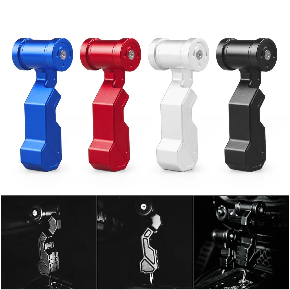 Aircraft Gear Shift Lever Knob Universal Aluminum Car Modified Aircraft Joystick Ergonomic Shift Head Black Red Blue Sliver - Image 6