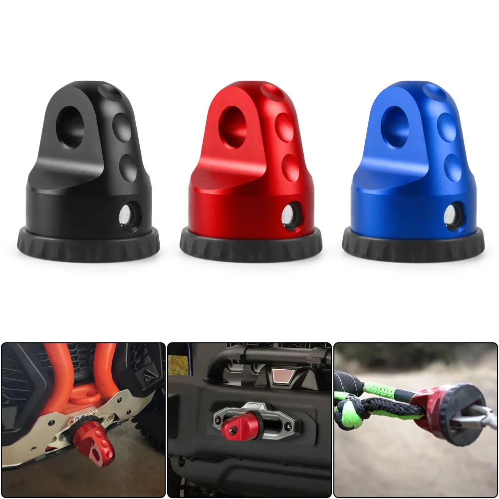 Winch Hook Shackle Stand Rubber Protective Cover 22000lb Load Rating for Jeep Wrangler ATV UTV SUV 3/8" Winch Wire 3/4" D-ring - Image 6