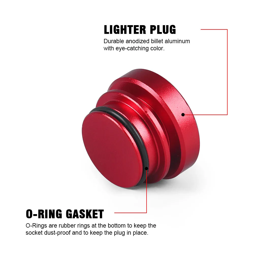 12V Universal Car Cigarette Lighter Button Cover Accessories No Smoking Button Car Cigarette Lighter Plug Delete Plug - Image 3