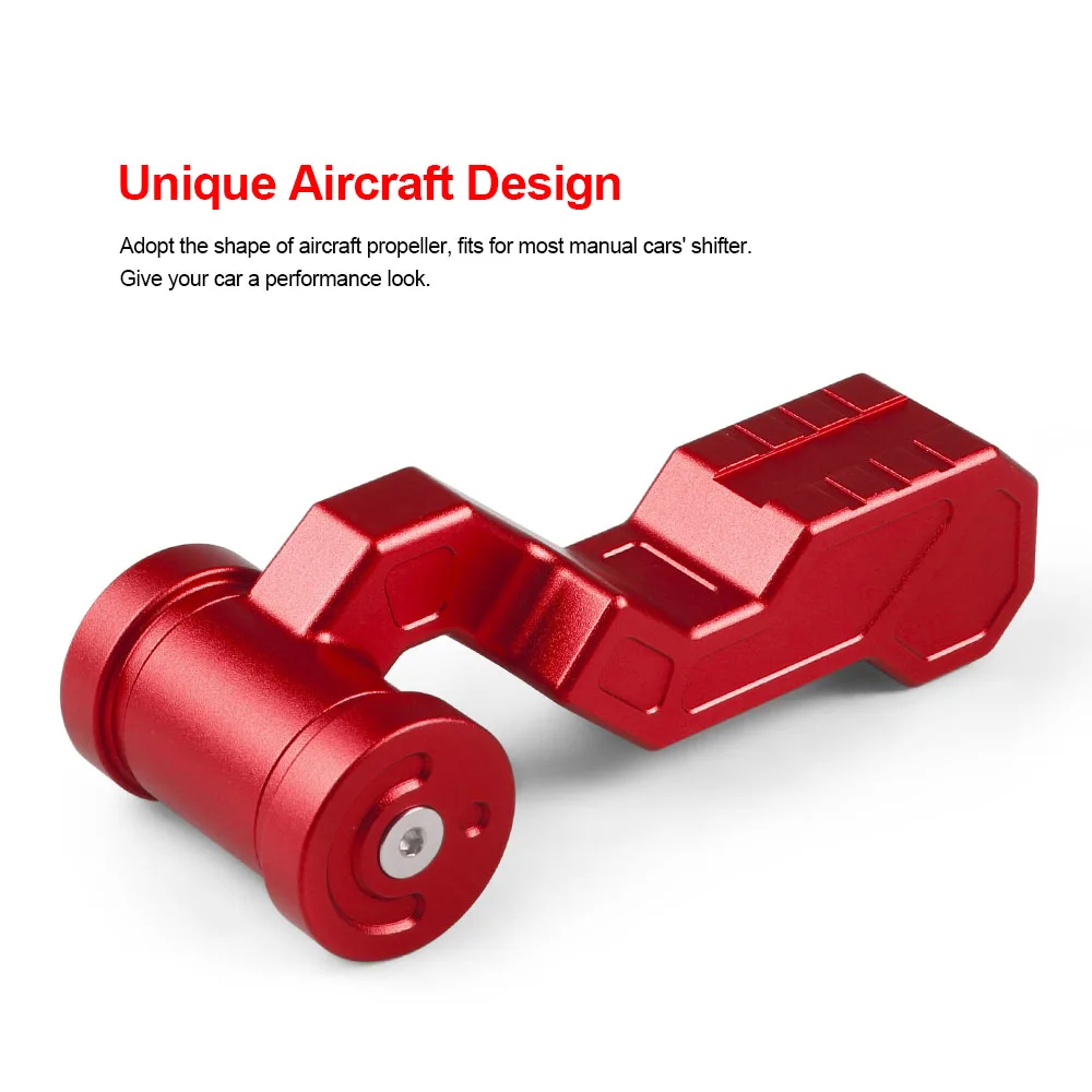 Aircraft Gear Shift Lever Knob Universal Aluminum Car Modified Aircraft Joystick Ergonomic Shift Head Black Red Blue Sliver - Image 2