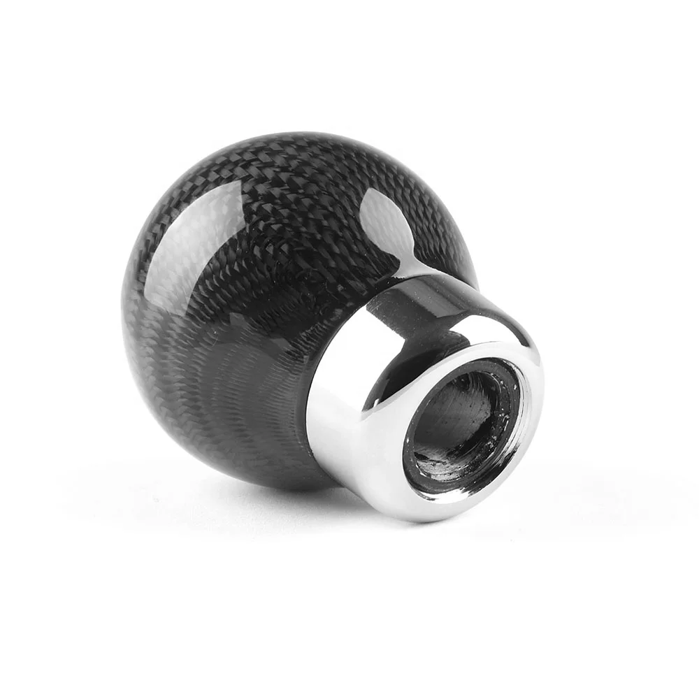 Real Carbon Fiber and Aluminium Gear Shift Knob Manual Transmission Universal No Number - Image 6