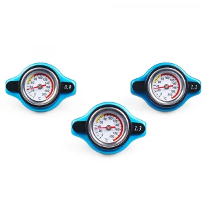Racing Thermostat Radiator Cap Cover With Water Temp Gauge 0.9 BAR or 1.1 BAR or 1.3 BAR Cover (Small Head) Without Logo