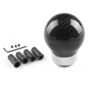 Real Carbon Fiber and Aluminium Gear Shift Knob Manual Transmission Universal No Number