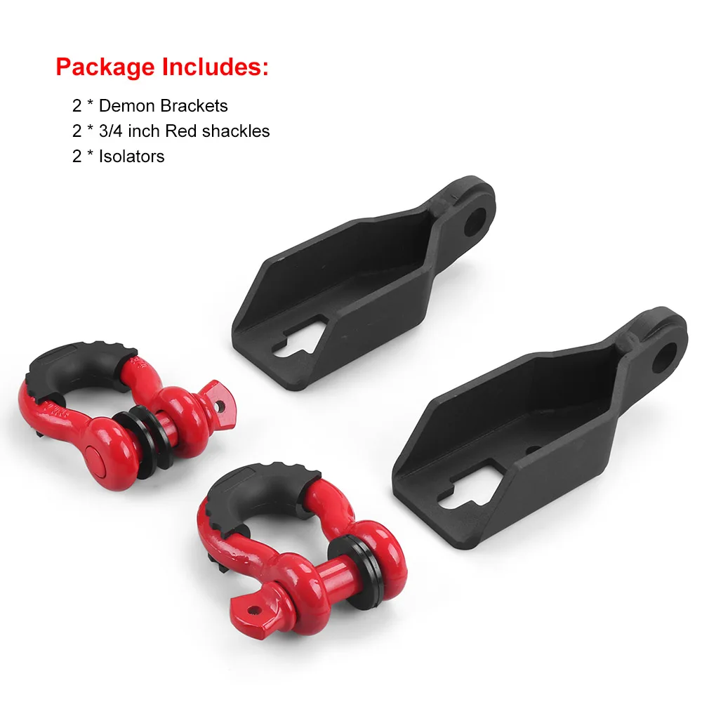 Dynoracing Front Tow Hook 3/4" D-Ring Shackle Mount Kit for Ford F-150 2009-2020 - Image 5