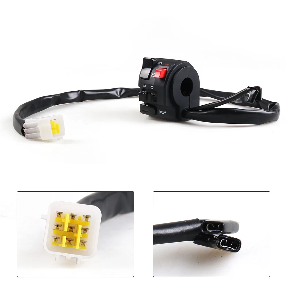 Left Side 7/8" 22mm Motorcycle Switches Handlebar Controller Switch Motorbike Horn Button - Image 2