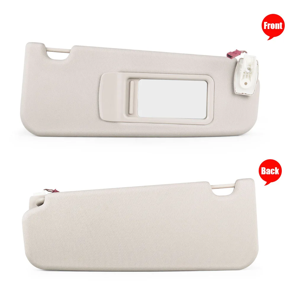 Beige Sun Visor Right Driver and Left Passenger With Mirror and Light for for BMW 5 SERIES F10 F11 F18 2011-2015 51167248857 - Image 4