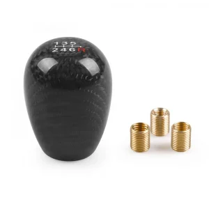 Racing Real Carbon Fiber Gear Shift Knob Manual 6 SPEED Shift Knob 57MM Stick Shifter Lever Knob