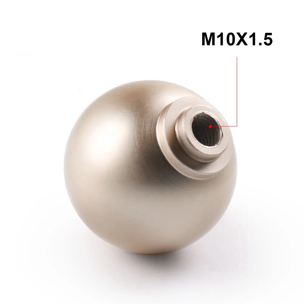 Universal Racing 5 /6 Speed Gear Shift Lever Manual Automatic Light Gold Ball Shape M10*1.5 Shift Knob - Image 3