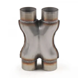 Stainless Steel Car X-PIPE 2.25'' 2.5'' 3'' In/Out Car Exhaust System X-pipe Universal Muffler Tip Four Way Exhaust Pipe