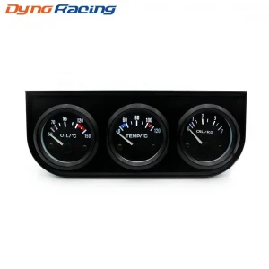 52MM 3 in 1 Oil Temp Gauge Water Temp Oil Pressure Gauge Kit Car Meter Triple Gauge Kit