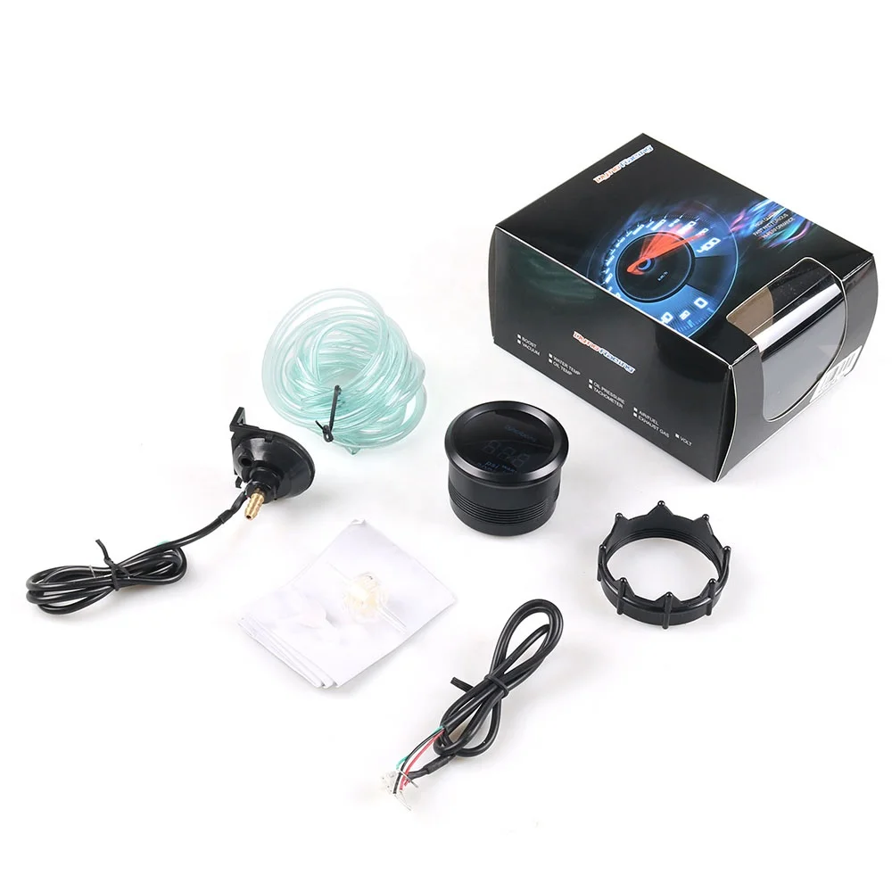 2inch 52MM Car Boost Gauge -14~30PSI Blue Digital Led Boost Meter Sensor - Image 6