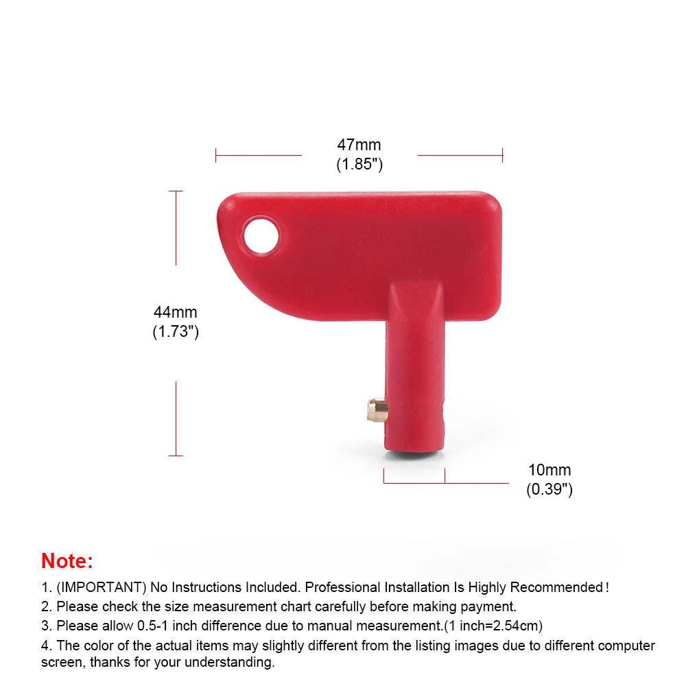 Red Auto Truck Keys Cut Switch Key 12V Marine Boat Kit Parts for Car Van Boats Used Turn Signal Switch for Battery Switch - Image 5