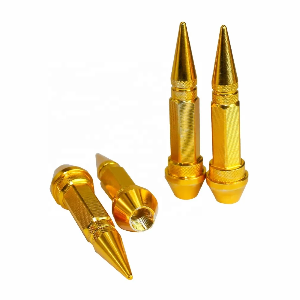 Car Accessories Aluminum Customize Colored Bullet Wheel Tire Valve Caps - Image 2