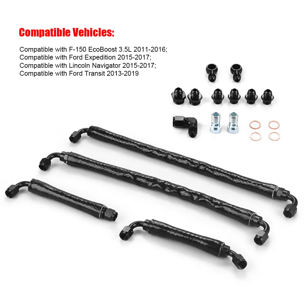 Turbocharger Coolant Line Upgrade Kit for Ford F-150 3.5L 11-16,Expedition 15-17,Transit 13-14 for Lincoln Navigator 15-17 3.5L - Image 3