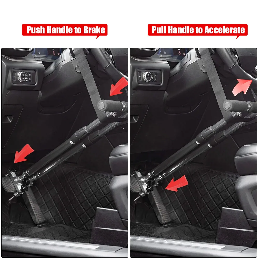 Durable Adjustable Metal Handicap Driving Hand Control Car Portable Hand Controls for Disabled Drivers Easy to Install - Image 6
