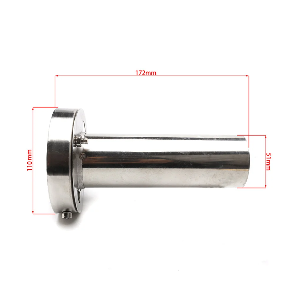 Car Stainless Chrome Exhaust Muffler Silencer Universal Adjustable 85mm 3.5" /98mm 4'' /110mm 4.5'' BX101073 - Image 3