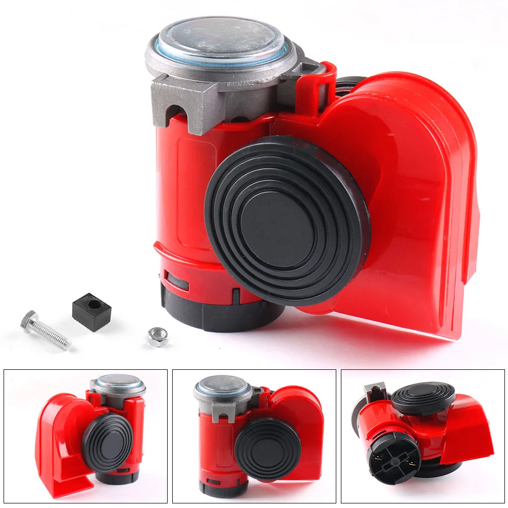 12V 115dB Red Snail Compact Air Horn Air Car Truck Horns 450Hz for Cars Vehicles Motorcycle Boat RV - Image 6