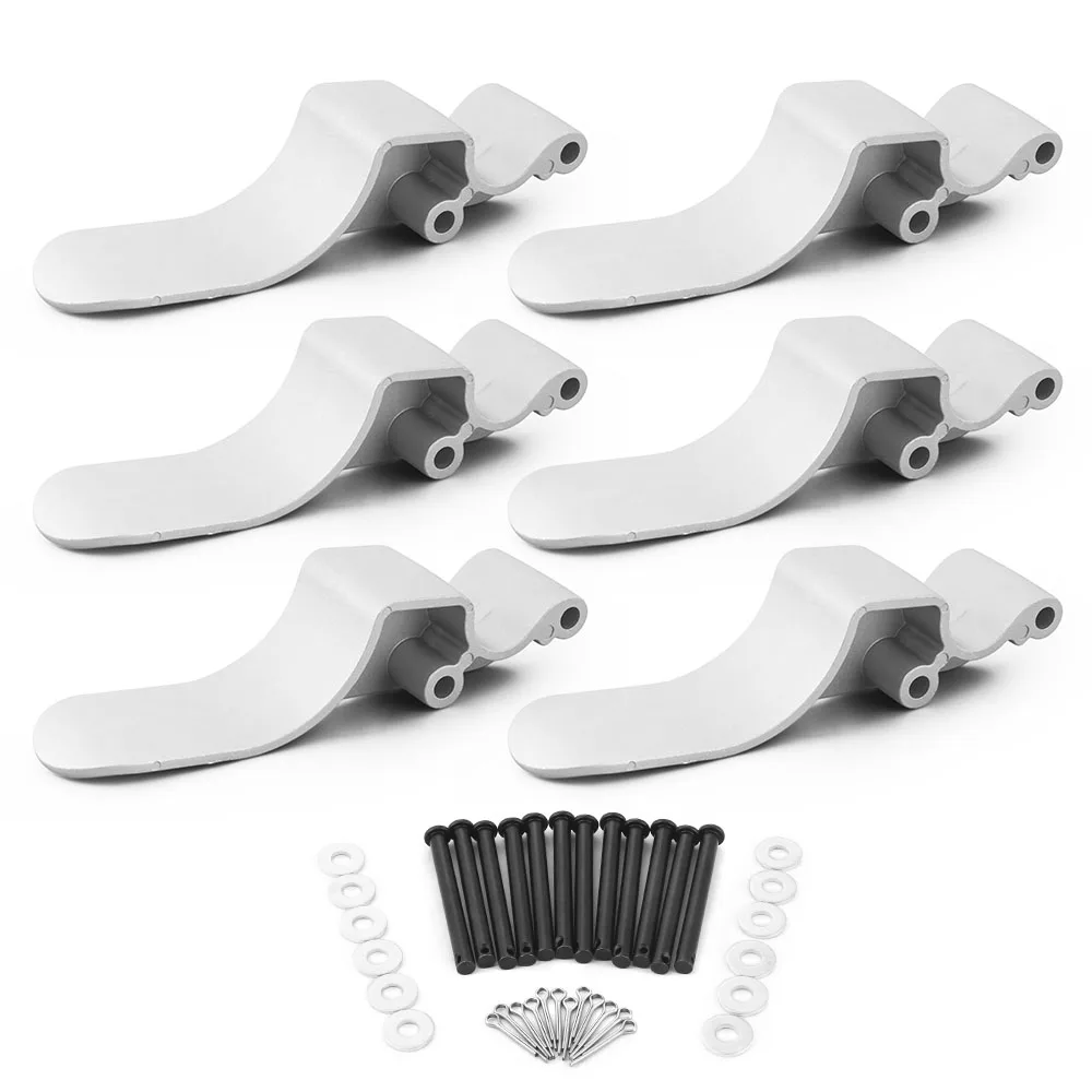 New Aluminum Truck Tarp Stop Easy-Off Upright Kit with 6 Tarp Stops and 12 Pins (OEM 1705775-1 1703604-1)