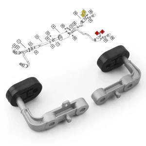 Left Right Exhaust Bracket Muffler Support Assembly Metal 68275662AB 68395841AA Dodge Ram 1500 3.0L 5.7L 6.2L 2019-2025