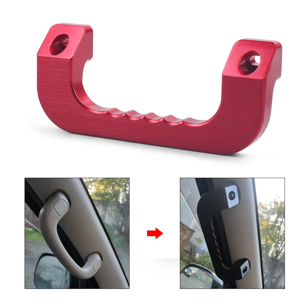 Car Door Armrest Handrail Cover Trim for Toyota RegiusAce Hiace 2005-2018 Refit Drive Room Aluminum Armrest Grab Handle - Image 6