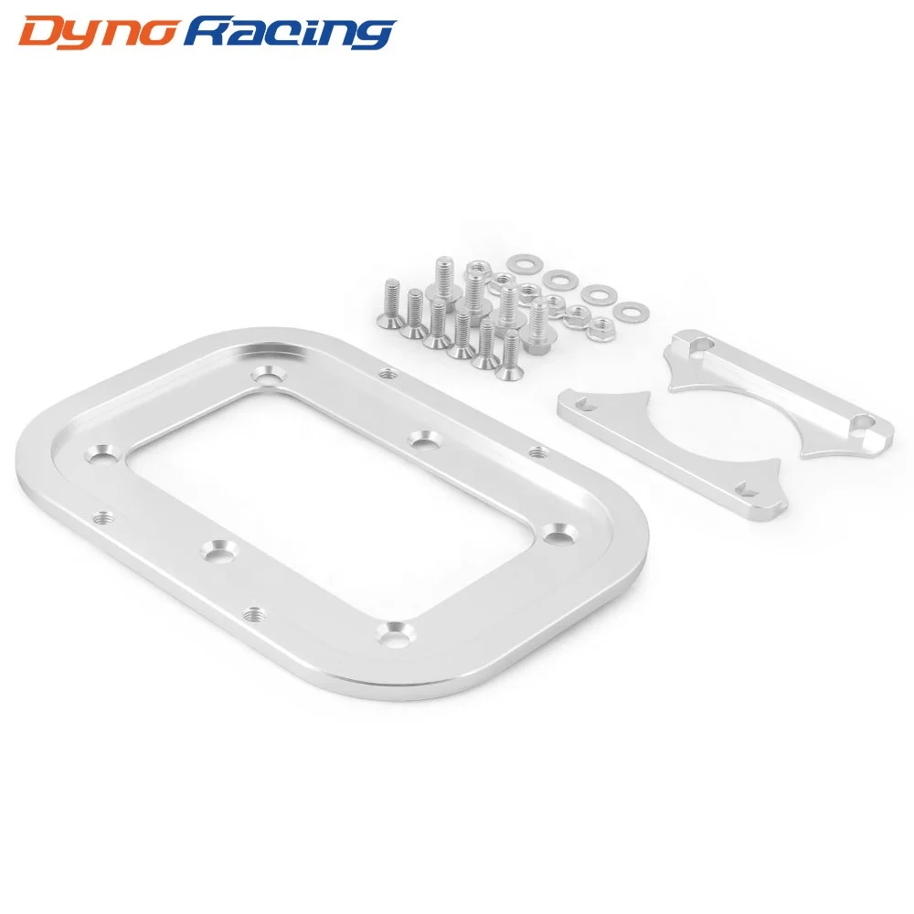 Dynoracing Trunk Battery Hold Down Aluminum Pallet Bracket for Optima EV S1LF Silver 2021- Model 34M D34M D34 D34/78
