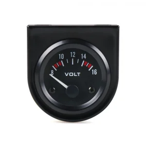 Universal 2" 52mm Racing Car 8-16 Volts Meter White Led Auto Volt Gauge