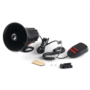 50W 12V Horn Megaphone Loudspeaker Warning Alarm 120dB Siren Air 7 Sound for Car Motorcycle Auto Truck Boat