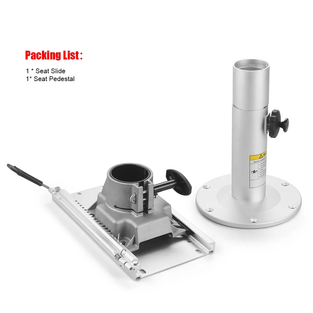 New Aluminum Adjustable Height Locking Boat Seat Pedestal with Slide Boat Chair Base 13-19 Inches 6 Months Warranty BX103174 - Image 2