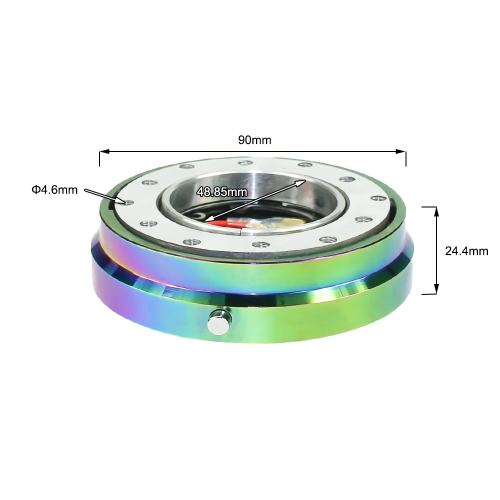 6 Hole Thin Version Steering Wheel Quick Release Hub Adapter Snap Off Boss Kit Silver Purple Blue Gold Black Red Neo Chrome - Image 2