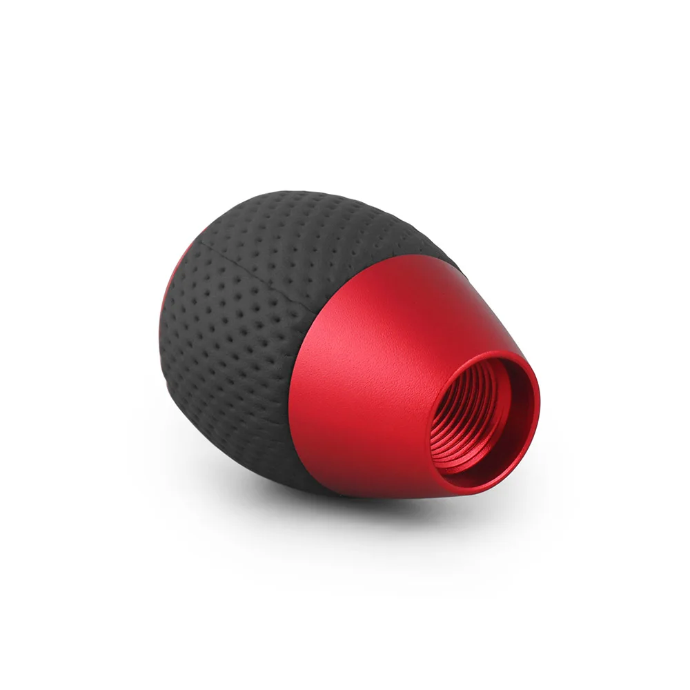 Dynoracing Universal Leather Aluminium ABS Car Gear Shift Knob 5 Speed for M8/M10/M12 Adapter Sizes - Image 3