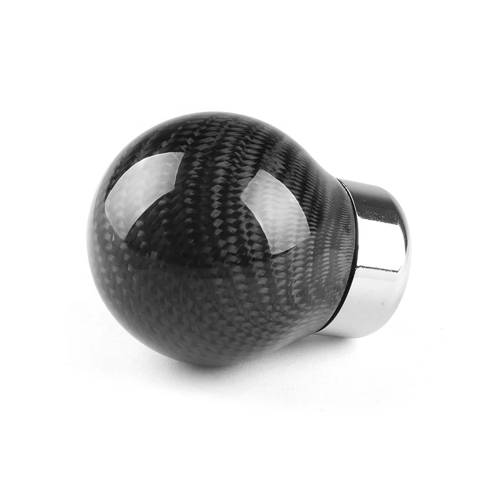 Real Carbon Fiber and Aluminium Gear Shift Knob Manual Transmission Universal No Number - Image 5