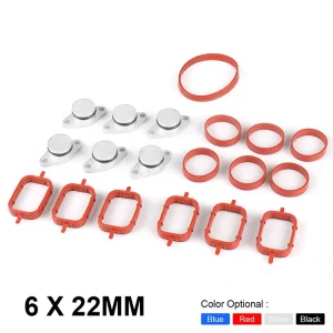 6X22mm Auto Replacement Parts for BMW M47 Swirl Blanks Flaps Repair Delete Kit with Intake Gaskets Key Blanks