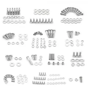 Small Block Engine HEX Bolt Kit for Chevy SBC 265 283 302 305 307 327 350 400 Stainless(211Pcs Nuts&Bolts)