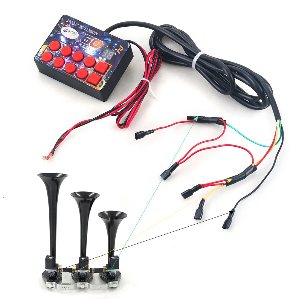 12V Plastic Universal Fitment Car Horn Controller with 60 Sound Adjustment - Image 2