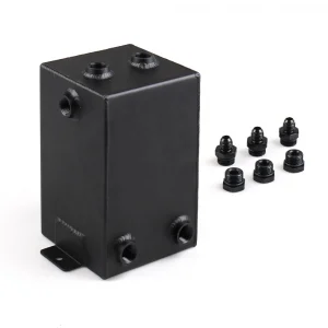 New Dynoracing 3L Racing Car Fuel Surge Tank Aluminum Swirl Pot System Universal Black Fuel Tank