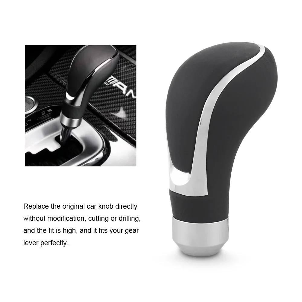 Aluminium & PU Leather Universal 5 Speed Car Gear Shift Knob with Three Adapters for Manual Transmission - Image 5