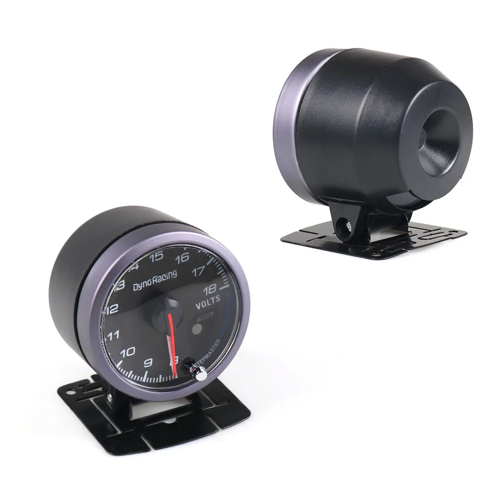 Dynoracing 60mm Black Face Voltmeter Voltage Gauge with Red & Amber Lighting 8-18V ABS+Metal+Glass Universal Fit Car Meter - Image 4