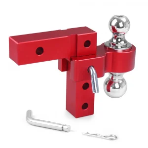 6'' Adjustable Trailer Hitch Ball Mount 6'' Drop & Rise Tractor Mount Towing Trailer Hitch With Hitch Pins 2"& 2-5/16" Dual Ball