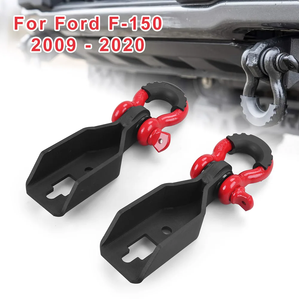 Dynoracing Front Tow Hook 3/4" D-Ring Shackle Mount Kit for Ford F-150 2009-2020 - Image 6