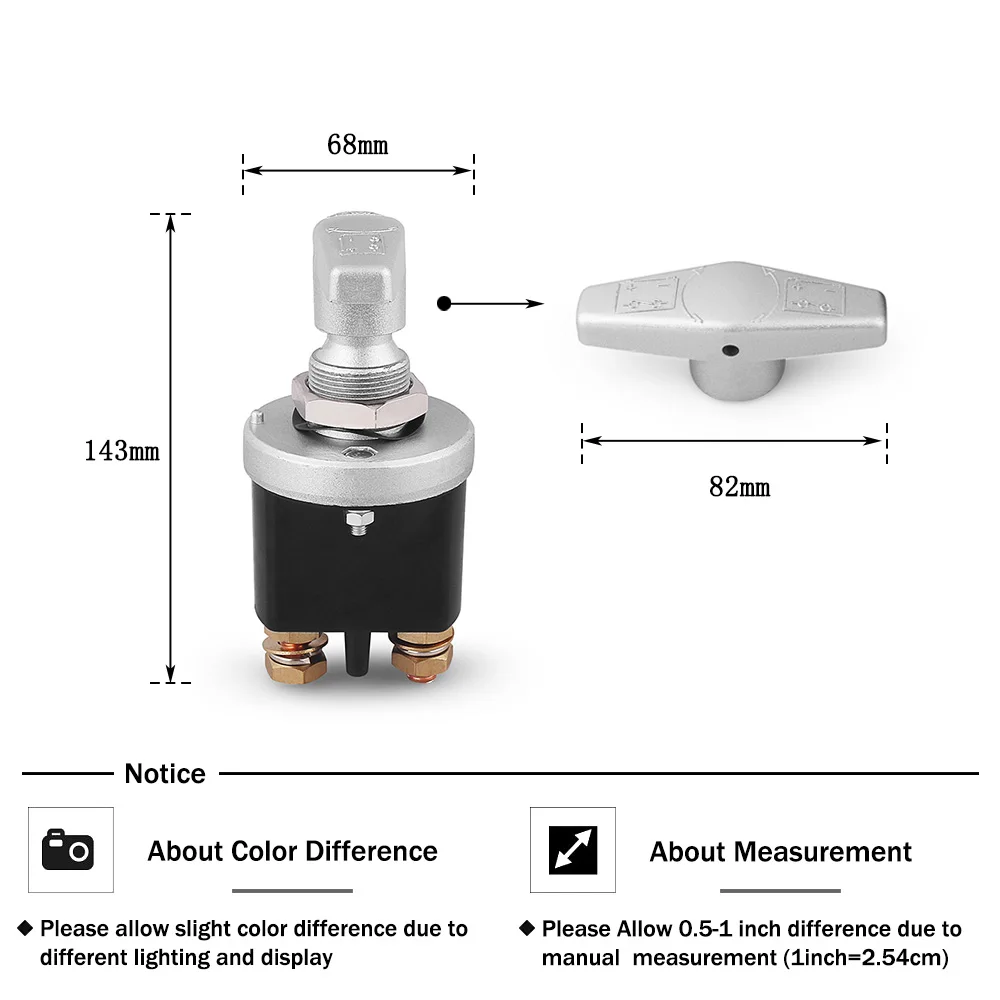 Battery Isolator Disconnector Heavy Duty Battery Kill Switch With 1500 Amp Rush Keep It Clean BATKD2 Muscle Car For Boat RV - Image 5