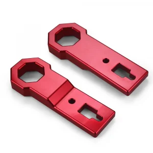 Front Tow Hook Heavy Duty Aluminum Red/Black Bumper Towing Replacement Hook Kit for Ford F-150/Raptor 2009+