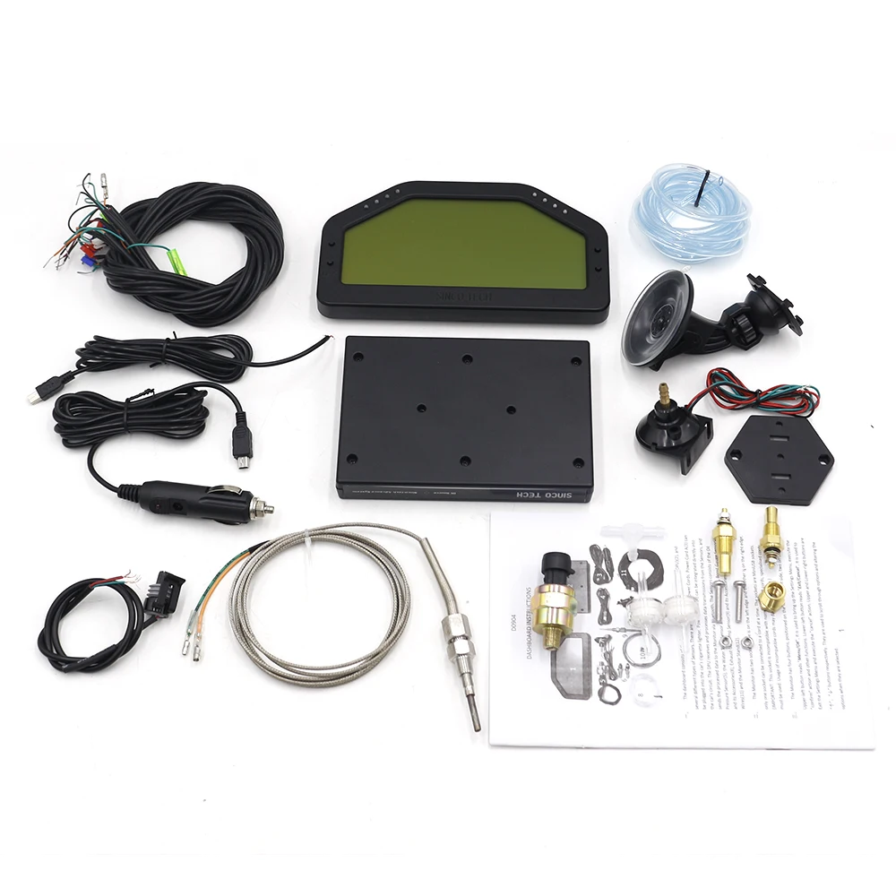 LCD Digital 9 In1 Multi-Function Gauge Car Dashboard Tachometer Led Gauge Full Sensor Kit Car Meter Rally Gauge - Image 2