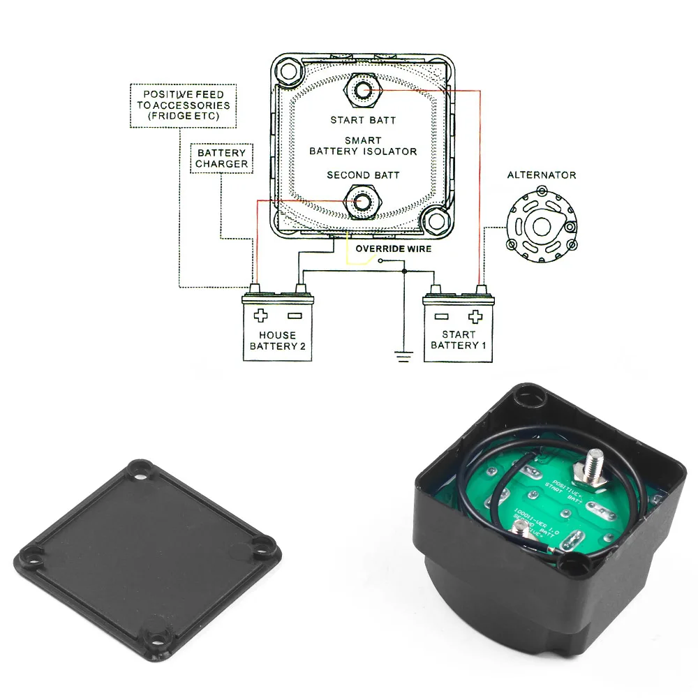 Dual Battery Smart Isolator 12V 140 Amp Voltage Sensitive Relay VSR Smart Switch for Car ATV UTV Boats RV's Camper Truck - Image 4