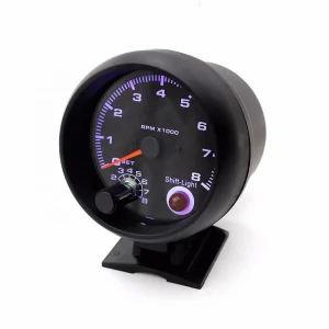 0-8000 Rpm Gauge Tachometer 3 3/4" Black Color With Inter Shift Light Blue Led Car Meter Racing Meter