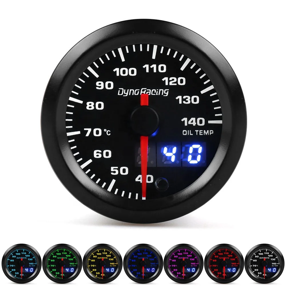 52mm Dual Display Oil Temp Gauge 7 Colors Led 40-140 Celsius Oil Temp Meter With Stepper Motor - Image 2