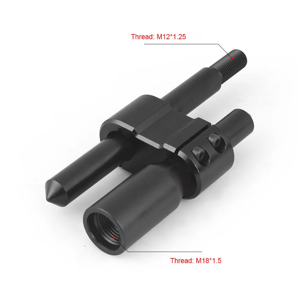 Dynoracing Universal Fitment M12*1.25 Aluminum H-Type Shift Knob Extension Adjustable Extender Gear Shifter Three Adapters - Image 4