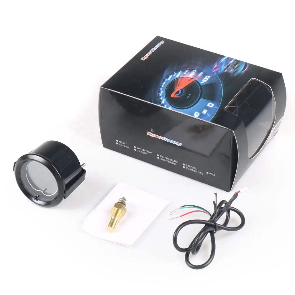 2" 52Mm Evo 7 Colors LCD Water Temp Gauge 40-140 Celsius ABS+Metal+Glass Universal Fitment - Image 5