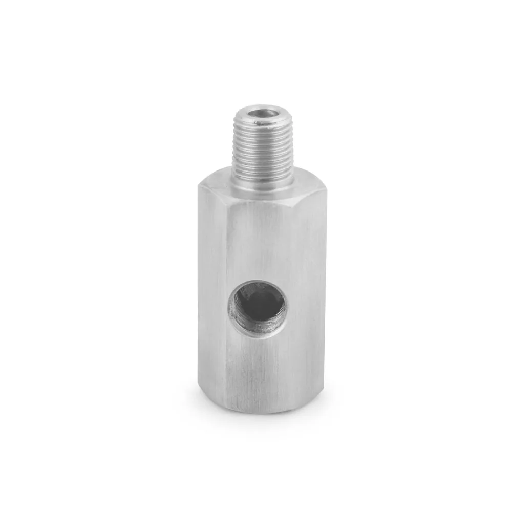 New Dynoracing Stainless Steel Side Holes 1/8"NPT Female M12 M10 M14 1/4NPT Oil Pressure Sensor Connector Feed Line Gauge Tee