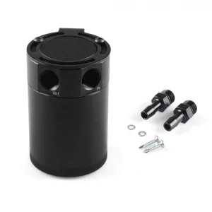 New Universal Oil Catch Can Compact Baffled 2-Port Aluminum Reservoir 145ml Fuel Tank Parts Two Hole Breathable Kettle
