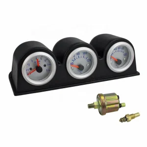 2" 52MM Triple Gauge Kit Tachometer RPM Water Temperature Gauge Oil Press Pressure Meter